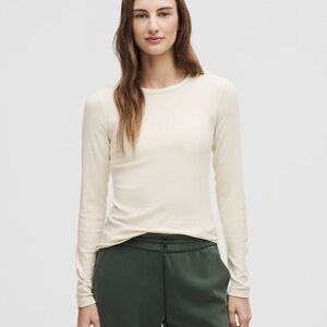 lululemon athletica Cream Long Sleeve Top